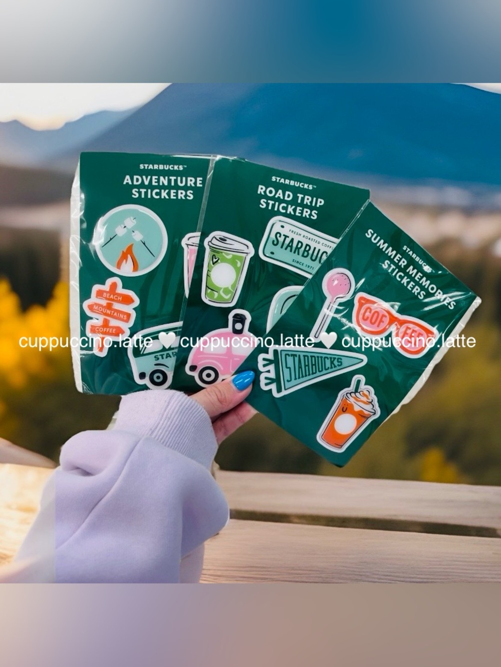 ✨3 NWT✨Starbucks 2026 Summer Memories, Road Trip & Adventure Sticker Packs